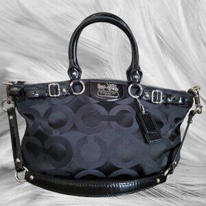 Coach Madison Op Art Sateen Sophia Satchel Bag